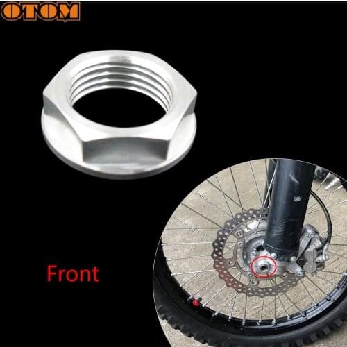 OTOM CNC Motorcycle Wheel Axle Nut Screw Bicycle Front Rear Drum Hub Axle Fastening M18 M22 Nut For KAWASAKI KX KXF KLXR 125 500