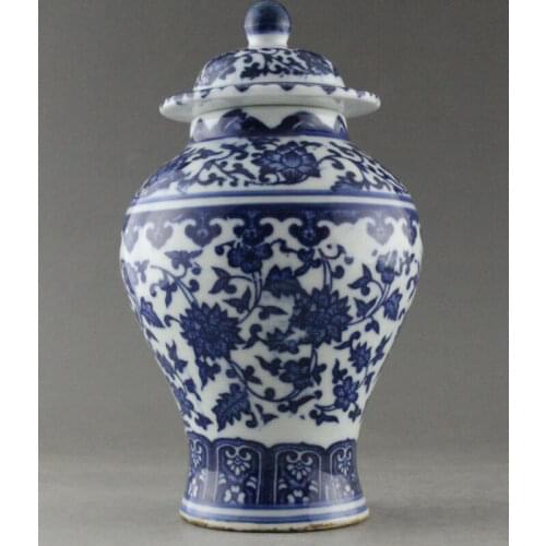 Fine China Hand Painted flower Blue and White Porcelain vase & Jar