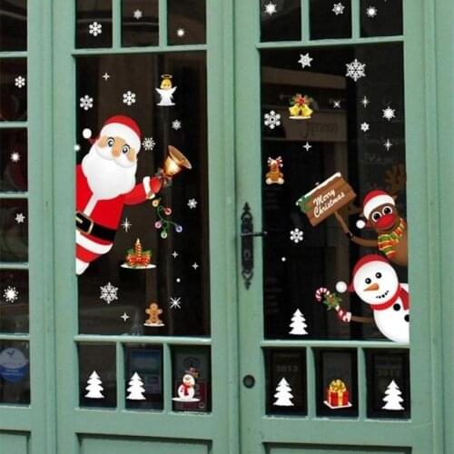 Pvc Glass Applique Wall Sticker Economic Christmas Sticker Window Sticker Windows Beautiful