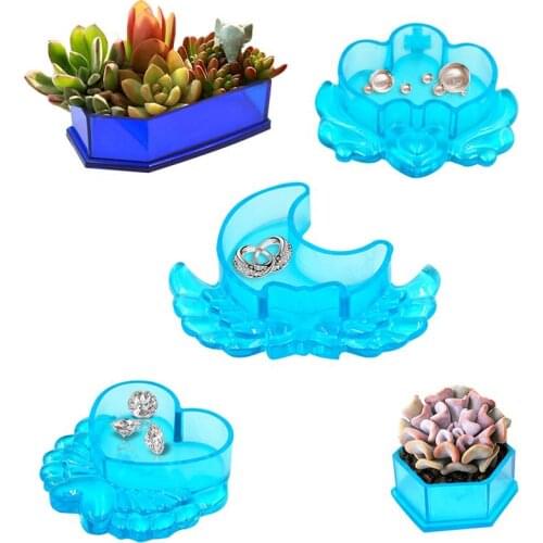 Silicone Mold Pot Succulent Pot Flowerpot Mould Storage Box With Cover Mould Mini Coffin Shaped Silicone Mold Concrete