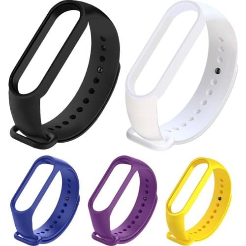 Solid Color Smart Watch Band Soft Replacement Wrist Strap for Xiaomi Band 5 perfect Watch Strap Replacement Wristband Bracelet
