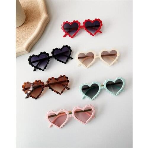 6 Colors Infant Boy Girl Sunglasses Funny Anti UV Protection Solid Love Pattern Sunglasses Sun Glasses Eyeglasses Beach Eyewear