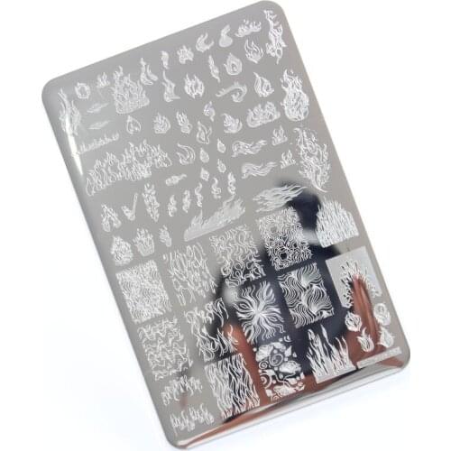 1pcs 9.5X14.5cm HEART Nail Stamping Stencil Plates Rectangle Stamping Plate White Backboard 51Styles Nail Stamping Template PLUS