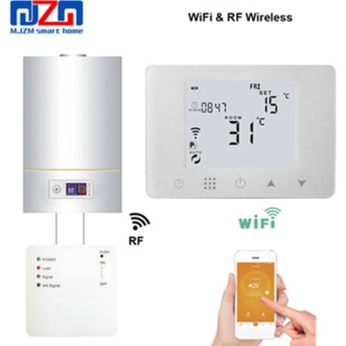 MJZM BGL09RF-WiFi smart digital floor heating wifi remote control thermostat with wireless temperature sensor