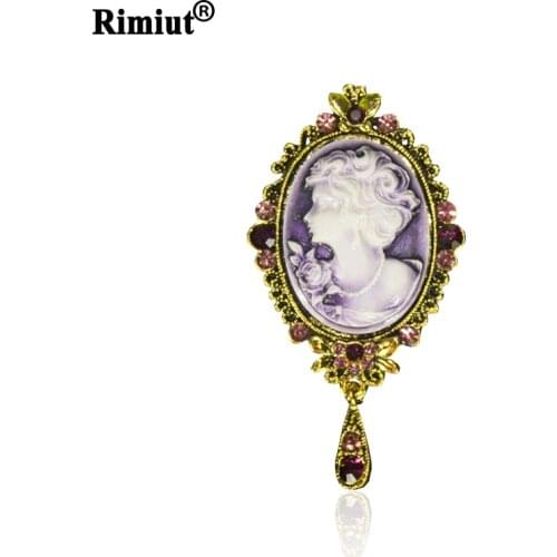 Hexagon Vintage Dark Gold Brooch Women Fashion Decoration Jewelry Brooches Pin Scarf Clip Pins