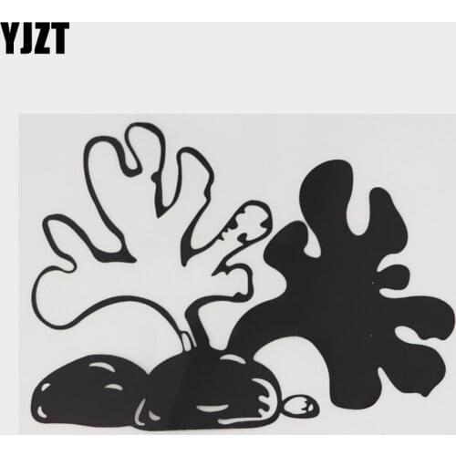 YJZT 15.3CM×11.2CM Amusing Marine Microorganism Decal Coral Car Sticker Vinyl 18A-0085