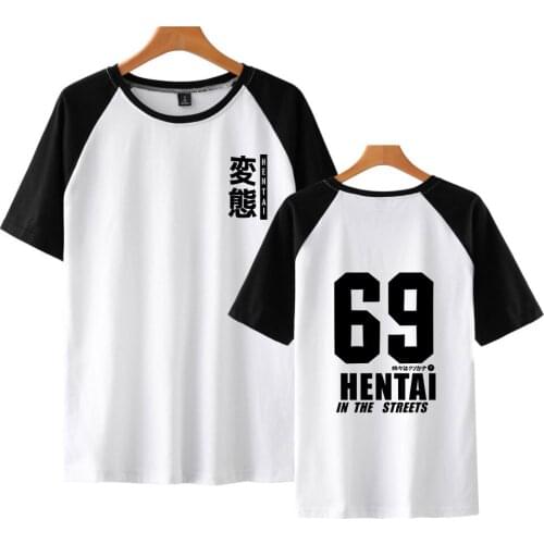 Hentai Fashion Printed Raglan T-shirts Women/Men Summer Short Sleeve Tshirts 2020 Hot Sale Casual Streetwear T shirts