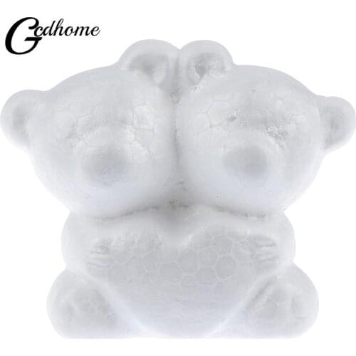 1pcs Modelling Polystyrene Foam Bear White Craft Balls For DIY Christmas Party Decoration Supplies Gifts