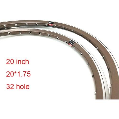 20 inch climbing bike wheels 32 hole double layer bicycle rim for bmx fixed gear street bike 20*1.75