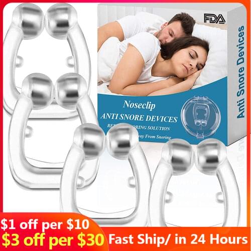 2020 Anti Snoring Silicone Magnetic Snore Stopper Nose Breathing Non Snoring Solution Aid Antisnoring For Sleeping Anti Snore
