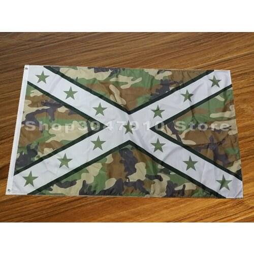 3x5 ft Cross of stripe with star flag custom pink and green Camouflage digital print 90x150cm