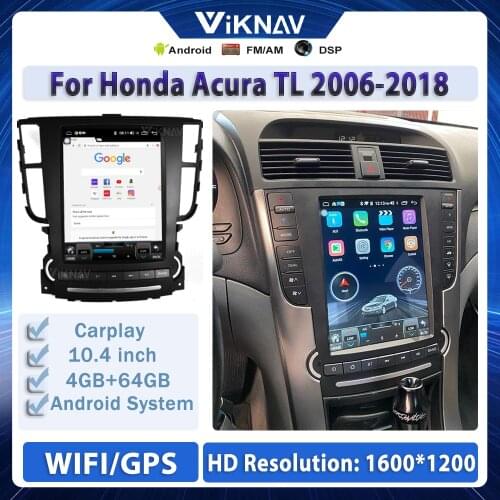 2 din Android Car Auto Stereo Tesla Style Radio For Honda Acura TL 2006-2018 Radio Multimedia Player GPS Navigation DVD Player