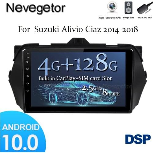 Car Radio Multimedia Video Player GPS Navigation Android 10 2 din 4G Octa-Core For Suzuki Alivio 2015 2016 2017 2018