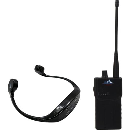 Wireless Transmitting Swimming Water Ballet Bone Conduction Teaching Device with 1 Walkie Talkie+2 Waterproof Headphone Receiver