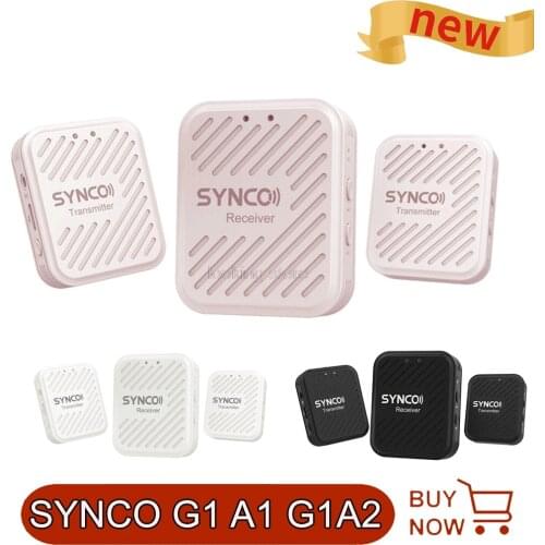 SYNCO G1 G1A1 G1A2 Wireless Microphone System 2.4GHz Interview Lavalier Lapel Mic Receiver Kit for Phones DSLR Tablet camcorder