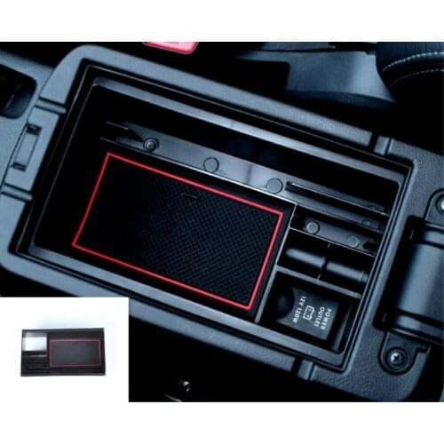 Black Armrest Storage Box Holder Cover Trim For Mitsubishi Outlander 2016-2019 car modification