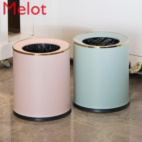 Double-Layer Trash Can Cute Simple High-End Creative Living Room Bedroom Bathroom