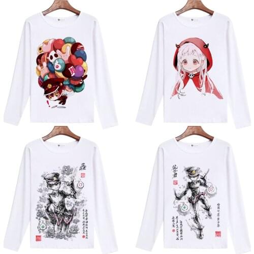Toilet-Bound Hanako-kun Cosplay T Shirt Yugi Amane Yahiro Nene Print Long Sleeves T-Shirt Spring Autumn Casual Top Tee tshirt