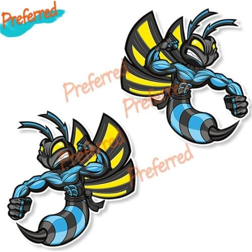 Interesting Customized Lovely Cartoon Hornets Colored Pvc Car Sticker Bumper Window Graphic Decoration