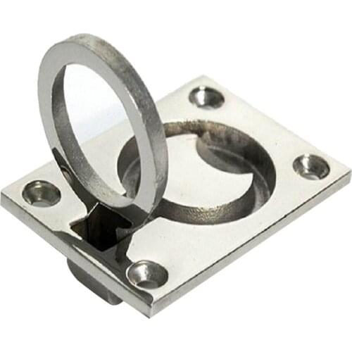 316 Marine Stainless Steel Flush Pull Handle Boat Hatch Lift Ring 63x44mm