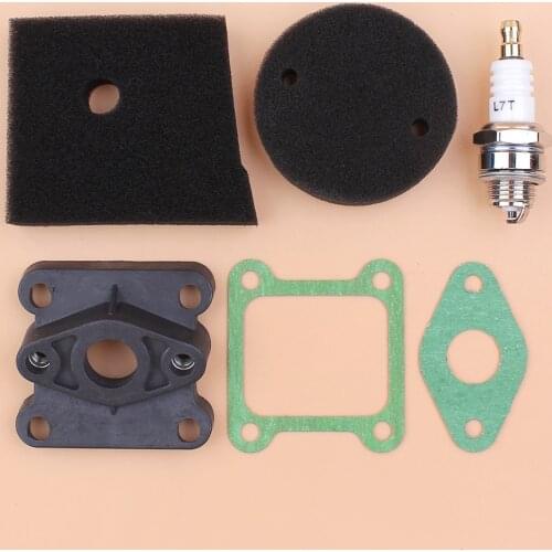 Air Filter Intake Manifold Spark Plug Gasket Kit Fit Robin NB411 NB 411 2-Stroke Brush Cutter Grass Trimmer Engine Motor