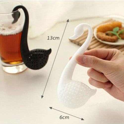 Cute Plastic Swan Shape Tea Infuser Reusable Portable Elegant Swan Tea Strainers Teaware Bar Tool Home Decor Kitchen Accessories