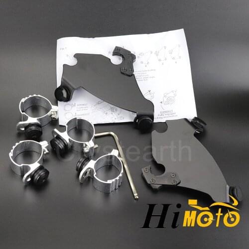 Motorcycle 35-41mm Fork Bracket Gauntlet Headlight Fairing Trigger Lock Mount Kit For 1988-later Harley Sportster 1200 883 XL