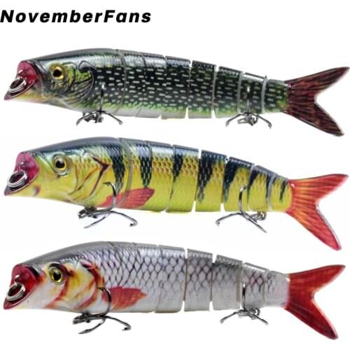 NovemberFans Wobbler Jointed Fishing Bait 14cm 21.5g Rattle Trout Swimbait Artificial Bait Bass Fishing Tackle