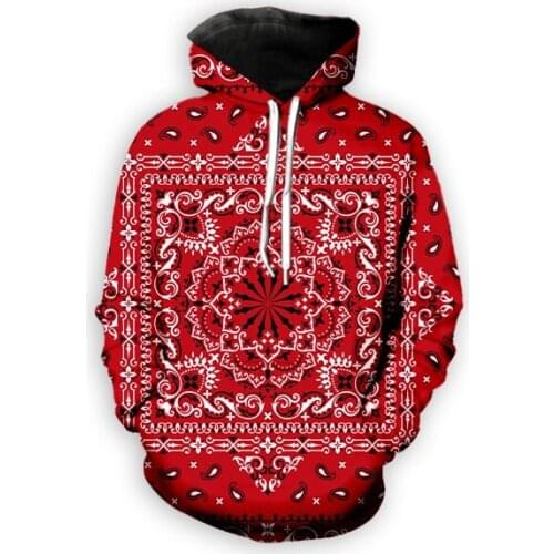 New 3D Printing Bandana Fashion Men Women Tracksuits Crewneck Hoodies Plus Size S-7XL Harajuku