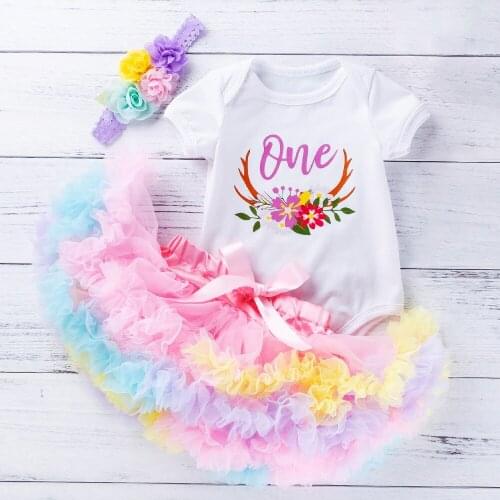 New newborn creeping suit three piece little girl creeping suit skirt + headdress girl suit newborn Tutu Skirt pure cotton comfo