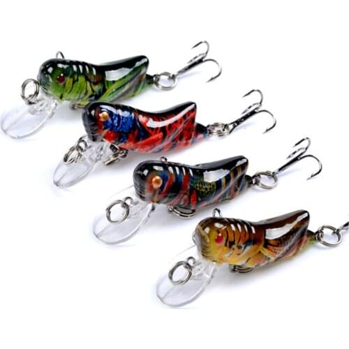 1PCS Crankbait Fishing Lure 45mm Artificial Bait Minnow Hard Bait Pike Wobblers Floating Plastic For Fishing Bait Fishing tackle