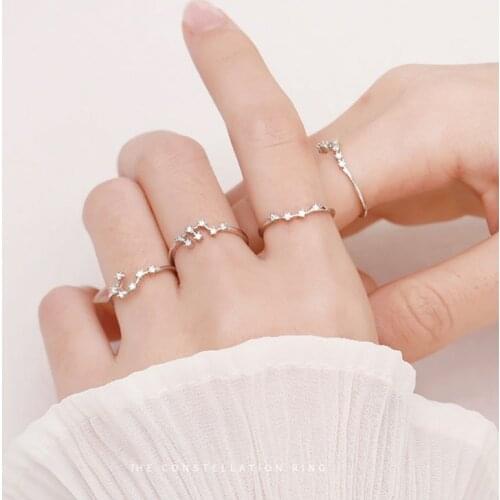 RINHOO FRIENDSHIP Rings With Cubic Zirkonia For Women
