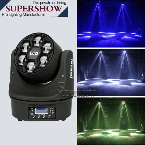 Most popular 6x15w RGBW 4in1 Led Bee Eye Beam Moving Head Light for bar Disco dj party light effect show