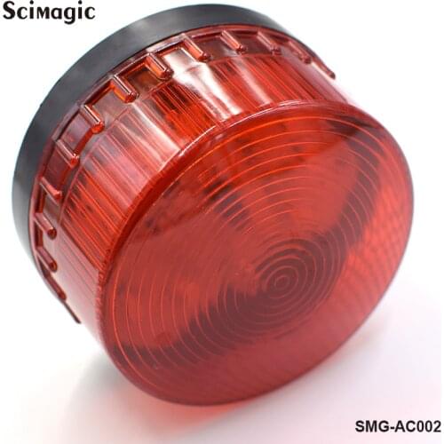 Security Alarm AC 220V/DC12V/DC24V Light Strobe Signal Safety Warning Red Flashing LED Light For Walkway Garden Hallway Building