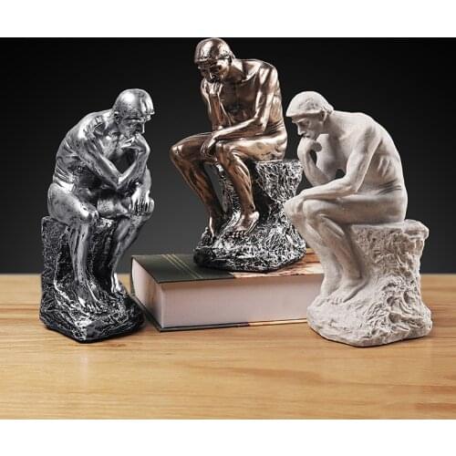 European thinker figure statue Resin Craft Home living room bedroom loft decoration statue Office decorations 24cm