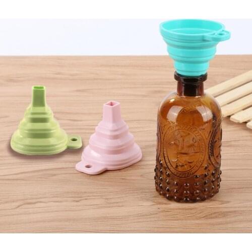 1pcs Home Gadget Sets DIY Food-Grade Folding Silicone Funnel Household Liquid Dispensing Mini Funnel Kitchen Accessories Tools