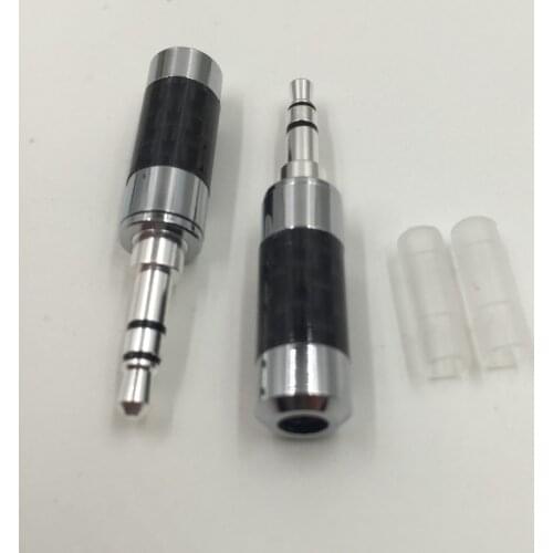 10pcs Eutectic Copper Rhodium Plated 3.5mm Male Stereo Jack Plug soldering