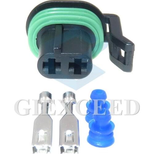 2 Sets 2 Pin Automotive Waterproof Connector Auto Cable Wire Harness Plastic Plug 3.5 Series Wiring Terminal Sealed Socket