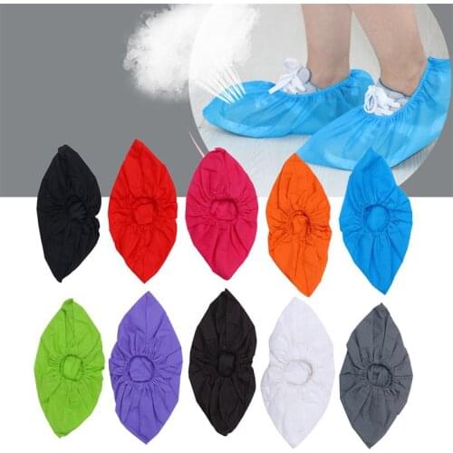 20pcs Universal Shoe Covers Washable Non-Woven Fabric Shoe Covers Thickened Non-Slip Indoor Dustproof Foot Cover