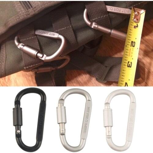 2020 1pc Practical Aluminum Alloy Carabiner Hiking Camping D-Ring Keychain Clip Hook Buckle