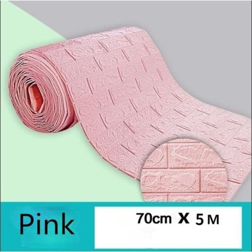 70x5m 3D Wallpaper 70cm*1m Continuous Brick Pattern Sticker Waterproof Sticker Home Decoration 3D Self-Adhesive Wallpaper