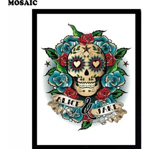 5D,DIY,Diamond Painting sugar skulls,Full,Cross Stitch,Square Rhinestones,Needlework,Mosaic,Embroidery,Decor,gift E191
