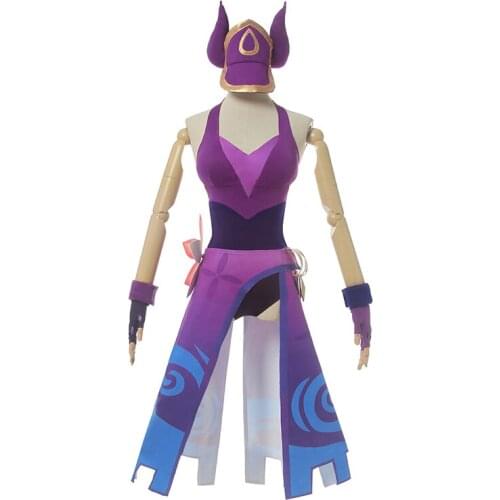 Anime LOL Syndra Cosplay Costume Swimsuit Hat Skirt Daily Carnival Party Uniform Brand New