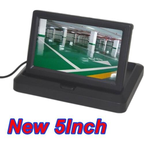 5.0" Color ccd CCD Car Display 5 Inch Folding New Digital Screen 2 Channel Video Input DVD Player DC 12/24V Monitor