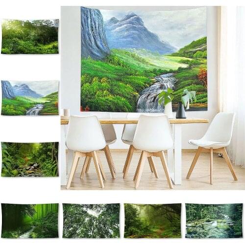 Natural Forest Printed Large Wall Tapestry Hippie Wall Hanging Bohemian Wall Tapestries Mandala Wall Art Decor for Living Room