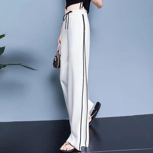 Sweatpants Jogging Harajuku Streetwear Women Trousers White Black High Waist Wide Leg Pant Korean Fashion Baggy Pantalones Mujer