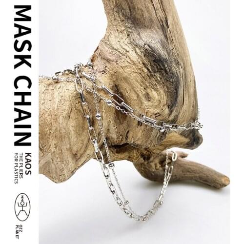 KAOS Glass Chain Face Mask Chain Necklace Strap Non-slip Eyeglass Holder Cord Neck Sunglass Strap Chain for Unisex Jewelry