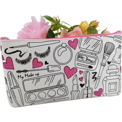 Free Shipping DIY Pencil Case Drawing Coloring Graffiti with 5 color pens for Kids Toys Educational