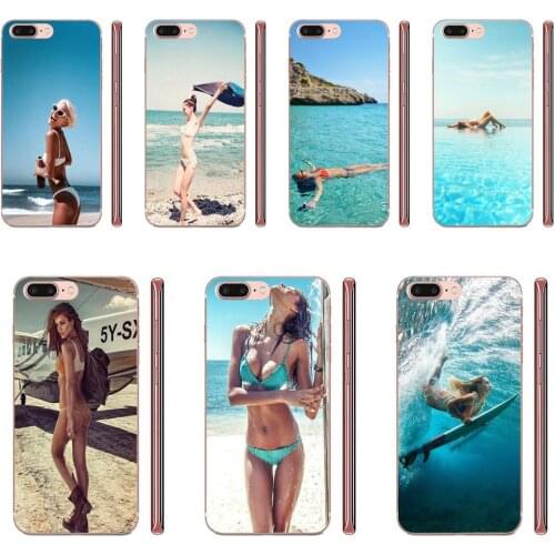 3d Sexy Bikini Girl Pattern TPU Phone Skin For Xiaomi CC9 CC9E Mi 3 4 4i 5 5S 6 6X 8 9 SE Play Plus Pro Lite A1 Mix 2 Note 3