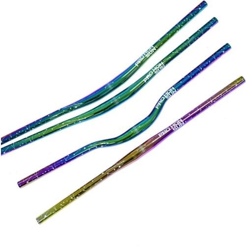 MTB Bicycle Colorful Handlebar Racing Bike Rise Handle Bar Aluminum Alloy Road Bike Rainbow Handlebar For 31.8*715/720/745/780mm